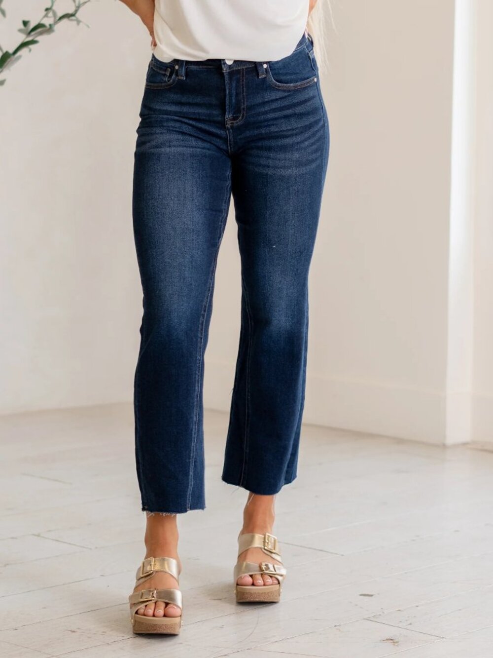 RISEN Dark Wash Mid Rise Jeans